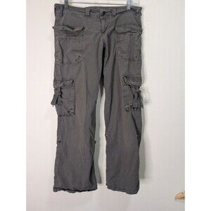 Vintage Y2K Cargo Pants Sz 30 Baggy  Grunge Khaki Gorpcore Lowrise Granola Girl